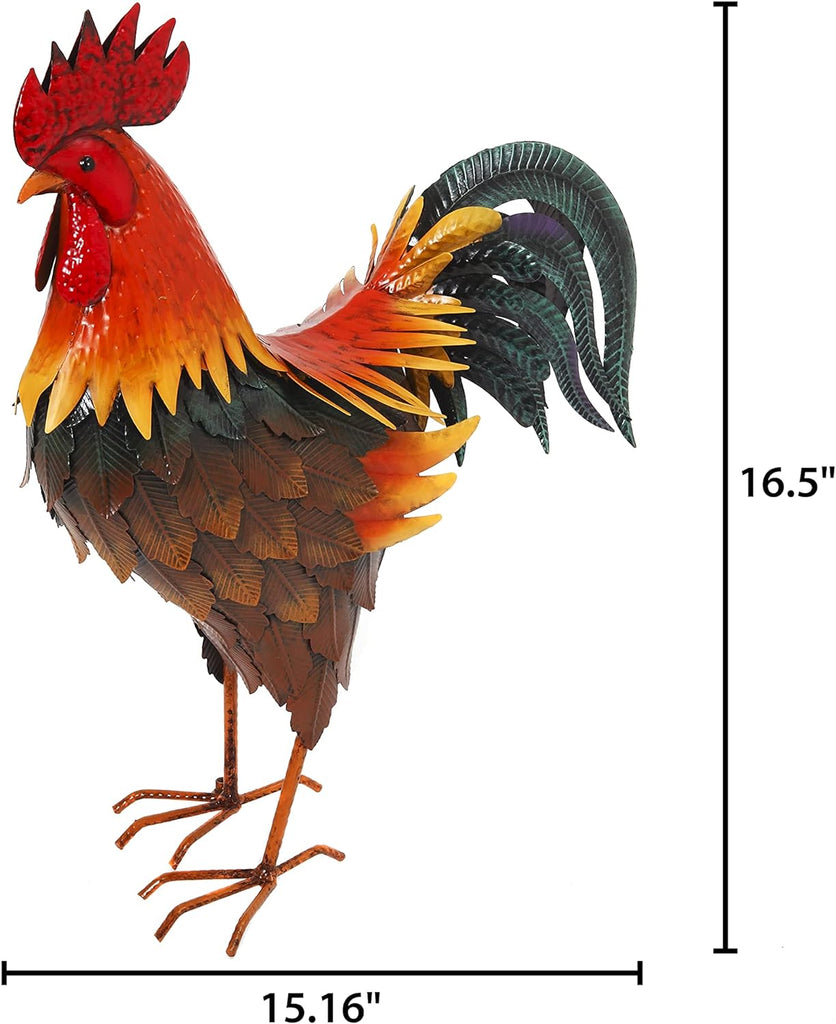 Gerson Company 16.5"H Metal Rooster Figurine