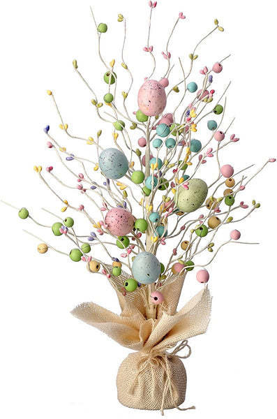 ~RESIN EASTER EGG TREE ON PEDESTAL~14.25”~ NEW outlets 2023~