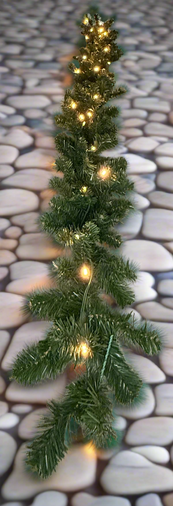 6 Foot Pre-lit Christmas Garland, 120 Tips, 36 LED Lights, Battery Operated Timer, Green