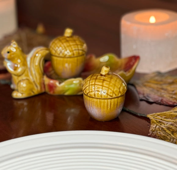 Ceramic Fall Squirrel Salt and Pepper Shaker Set, 6 x 2.75 inches, Thanksgiving Table Decor