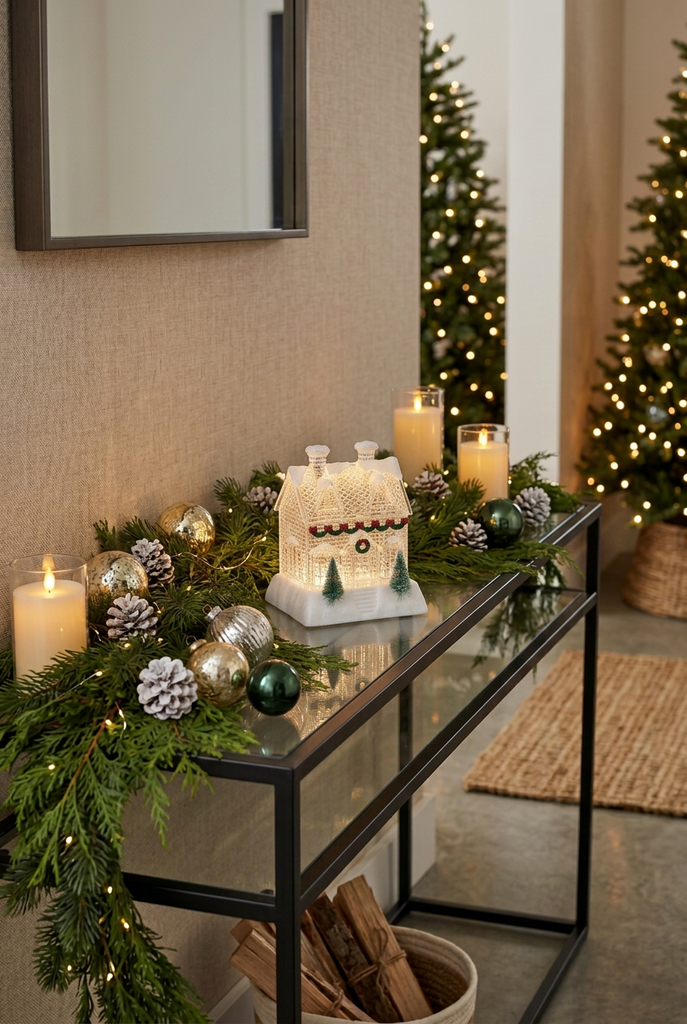 6.25" High x 5" Wide Crystal Clear Christmas House Snow Globe