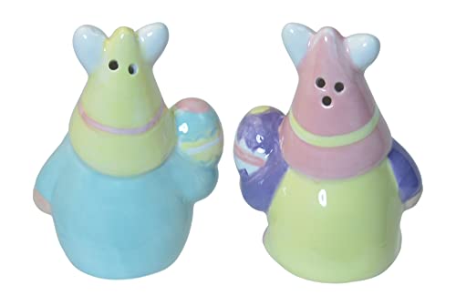 Transpac TS00108 Dolomite Salt and Pepper Shakers, Easter Bunny Gnomes