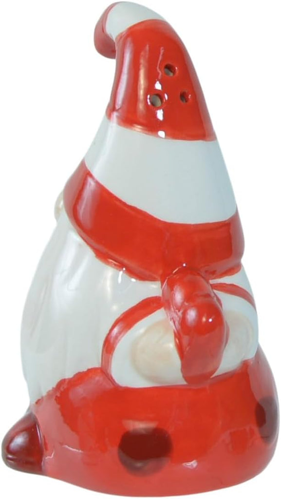 Ceramic Valentine's Day Kissing Gnomes Salt and Pepper Shaker Set, 4 Inches High - Pink, White and Red