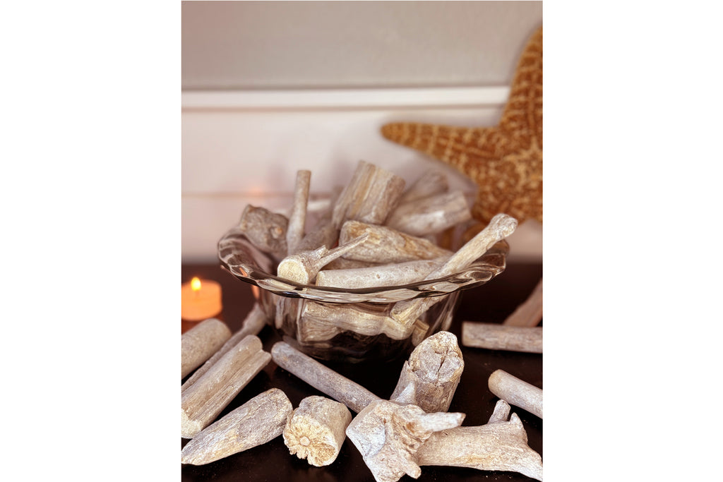 TenWaterloo Natural Looking Wood Pieces in Driftwood Finish, 3-6 Inches Long, 1.1 Pound, Vase and Bowl Fillers