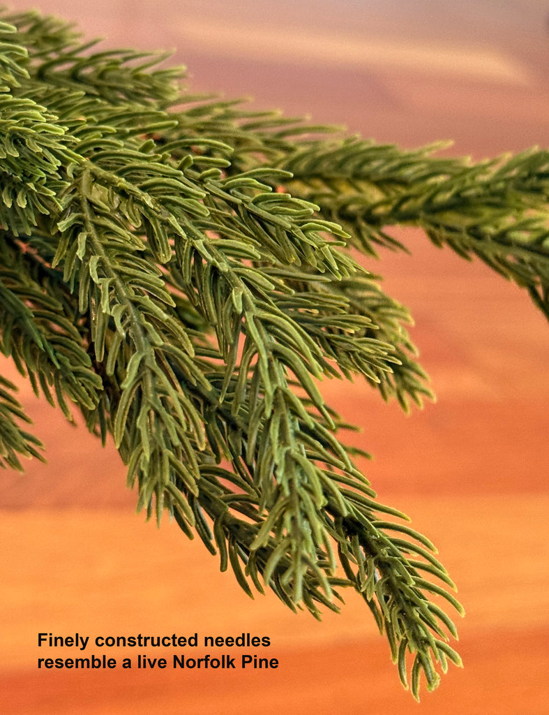 Artificial Norfolk Pine Garland Garland, 48 Inches, Set of 3, Realistic Christmas Greenery, Indoor/Outdoor