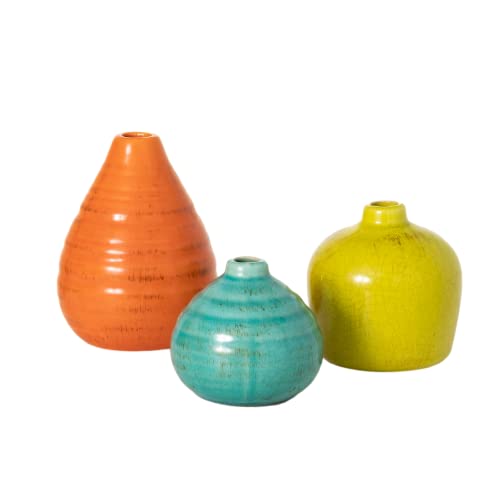 Sullivans Small Ceramic Vase Set, Various Sizes, Set of 3