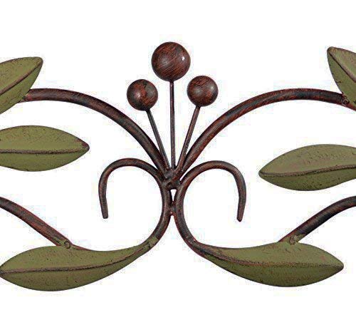 31 inch Wide Leaf and Berry Metal Wall Decor 31 x 6