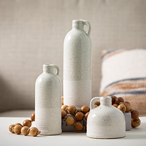 Sullivans Small Ceramic Jug Set, Farmhouse Home Decor, Set of 3 Vases