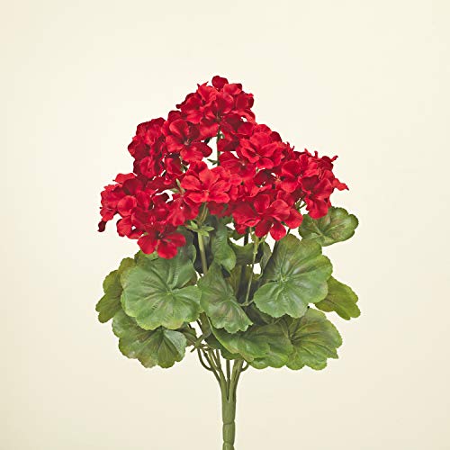 17 Inch Geranium Bush Red, Artificial Flowers
