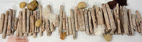 TenWaterloo Natural Looking Wood Pieces in Driftwood Finish, 3-6 Inches Long, 1.1 Pound, Vase and Bowl Fillers