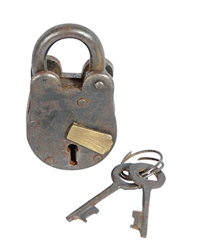 Metal Brass Lock & Keys- 2.75 inches high x 1.5 Inches Wide