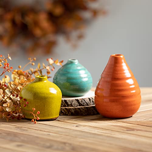 Sullivans Small Ceramic Vase Set, Various Sizes, Set of 3