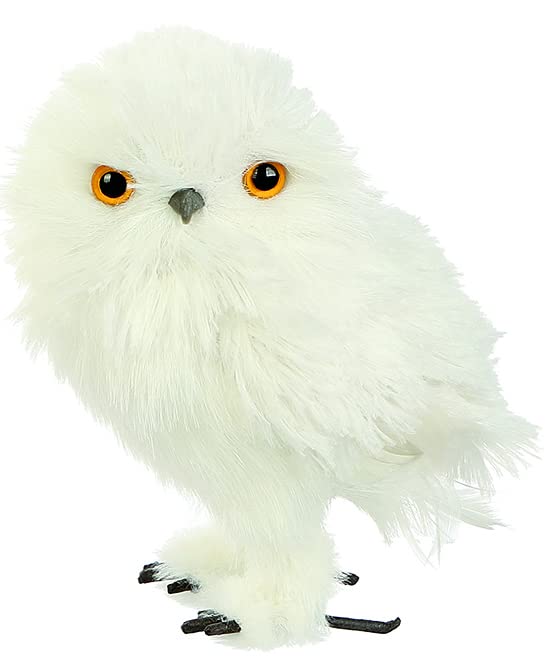 Set of 3 Soft Touch Snowy White Feather Christmas Owls, 6 Inches High, Owl Holiday Ornaments