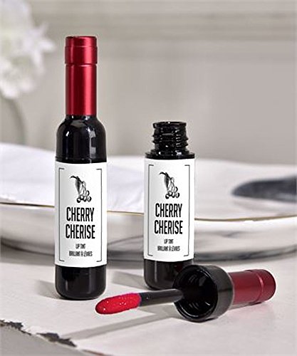 Cherry Scented Wine Bottle Design 6ml Pink Lip Tint Gloss 4 Pack