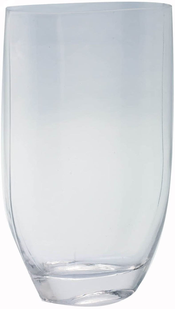 Diamond Star Glass 6.5"X3"X10" clear Tapered Oval Vase