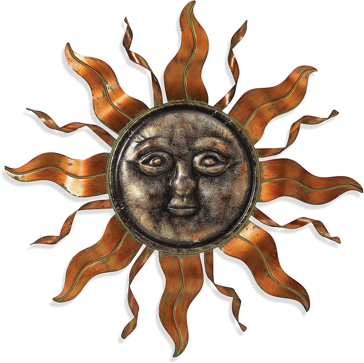 Gerson International 2566490 Sun Face Wall Decor, 30.3-inch Diameter, Metal